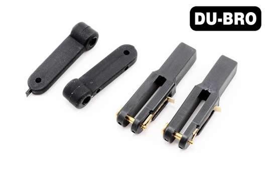 DU-BRO - DUB878 - Aircraft Part - HD Control Arms & Clevises (.40-.91) - for 1mm rod (2/56) (2 pcs)