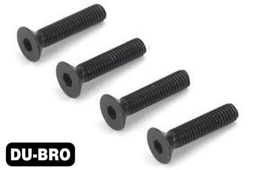 DU-BRO - DUB2287 - Screws - 3.0mm x 10 Flat-Head Socket Screws (4 pcs per package)