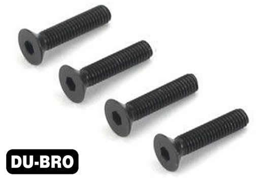 DU-BRO - DUB2288 - Screws - 3.0mm x 12 Flat-Head Socket Screws (4 pcs per package)