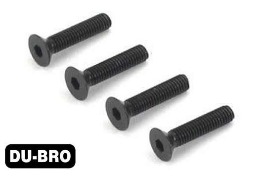 DU-BRO - DUB2286 - Screws - 3.0mm x 8 Flat-Head Socket Screws (4 pcs per package)