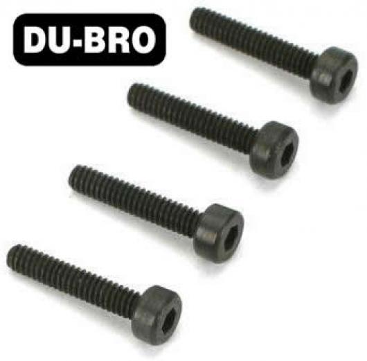 DU-BRO - DUB2123 - Screws - 3mm x 10 Socket Head Cap Screws (4 pcs per package)