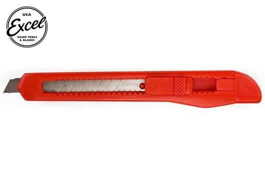 Excel Tools - EXL16010 - Tool - Utility Knife - K10 - Light Duty - Plastic - 9mm wide blades