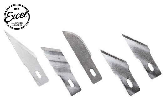 Excel Tools - EXL20004 - Tool - Knife Blade - 5 Assorted Heavy Duty Blades - Fits K2, K5 and K6 Handles
