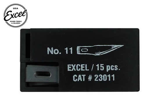 Excel Tools - EXL23011 - Tool - Knife Blade - #11 Double Honed Blade (15 pcs) - Fits: K1, K3, K17, K18, K30, K40 Handles
