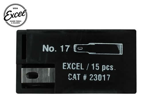 Excel Tools - EXL23017 - Tool - Knife Blade - #17 Small Chisel Blade (15 pcs) - Fits: K1, K3, K17, K18, K30, K40 Handles