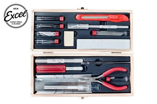 Excel Tools - EXL44291 - Tool - Deluxe Ship Modelers Tool Set - Wooden Box