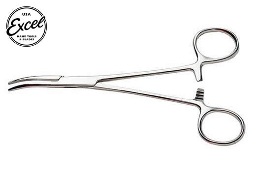 Excel Tools - EXL55530 - Tool - Hemostats - Curved Nose - Stainless Steel - 5in / 12.7cm