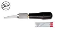 Werkzeug - Schnitzmesser - K7 - Schwarzer Kunststoffgriff - mit Schwertscheide und 5 verschiedenen Klingen