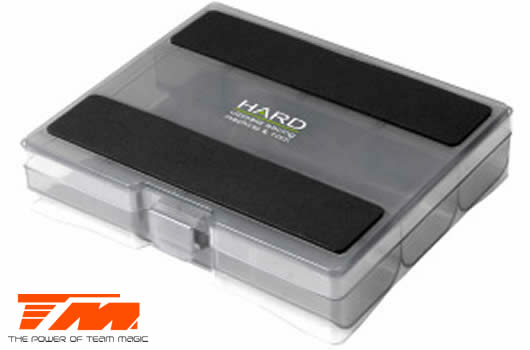 HARD Racing - HARD9201 - Plastic Box - HARD - Standing tool Box for car - Adjustable Compartments - 14.8 x 12.4 x 3.3cm