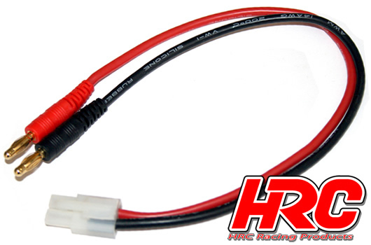 HRC Racing - HRC9111 - Charger Lead - 4mm Bullet to Tamiya Battery Plug - 300mm - Gold