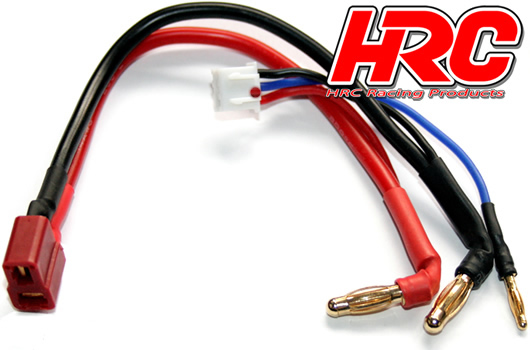 HRC Racing - HRC9151D - Charge & Drive Lead - 4mm Plug to Ultra T & Balancer Battery Plug - Gold