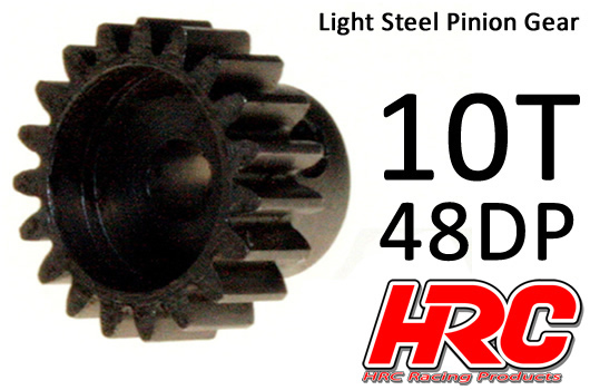 HRC Racing - HRC74810 - Pinion Gear - 48DP - Steel - Light - 10T