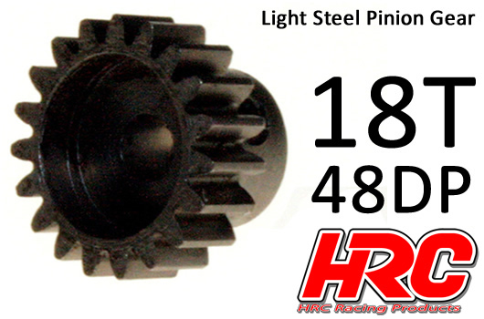 HRC Racing - HRC74818 - Pinion Gear - 48DP - Steel - Light - 18T