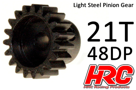HRC Racing - HRC74821 - Pinion Gear - 48DP - Steel - Light - 21T