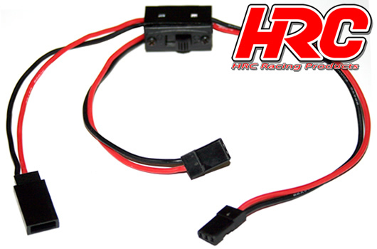 HRC Racing - HRC9251 - Switch - On/Off - JR/JR Plug - with Charging Cable - 22AWG
