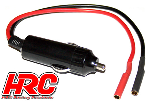HRC Racing - HRC9309 - Ladegerät Zubehör - Zigaretten Adapter 12V zu 4mm Gold Stecker