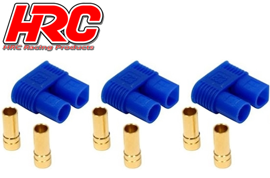 HRC Racing - HRC9053A - Connector - EC3 - Female (3 pcs) - Gold