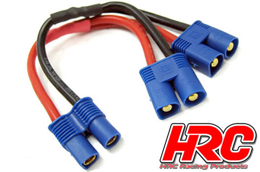 HRC Racing - HRC9183A - Adaptateur - pour 2 Accus en Parallèle - Câble 14AWG - Prise EC3