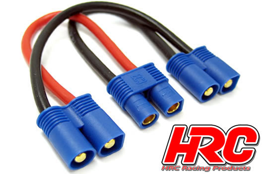 HRC Racing - HRC9173A - Adapter - for 2 Battery Packs in Series - 14AWG Cable - EC3 Plug