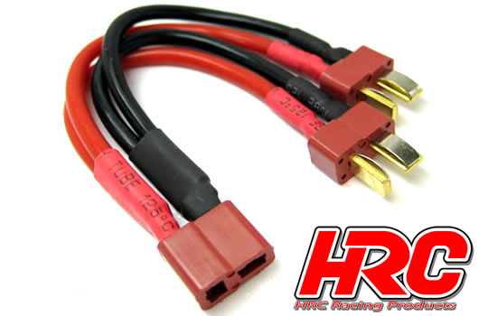 HRC Racing - HRC9184A - Adapter - für 2 Akkus in Parallele - 14AWG Kabel - Ultra T (Dean's Kompatible) Stecker