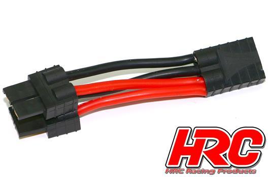 HRC Racing - HRC9185A - Adaptateur - pour 2 Accus en Parallèle - Câble 14AWG - Prise TRX