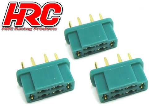 HRC Racing - HRC9093A - Connector - MPX - Female (3 pcs) - Gold