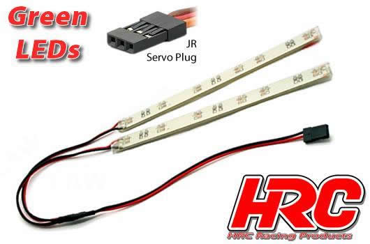 HRC Racing - HRC8705G - Lichtset - 1/10 TC/Drift - LED - JR Stecker - Unterboden - Grün