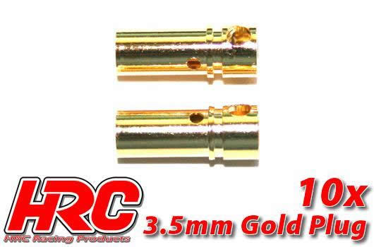 HRC Racing - HRC9003F - Connecteur - 3.5mm - femelle (10 pces) - Gold