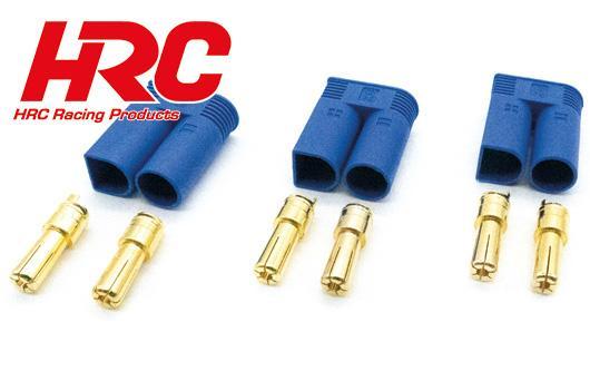 HRC Racing - HRC9058A - Connector - EC5 - Male flat - Gold (3 pcs)