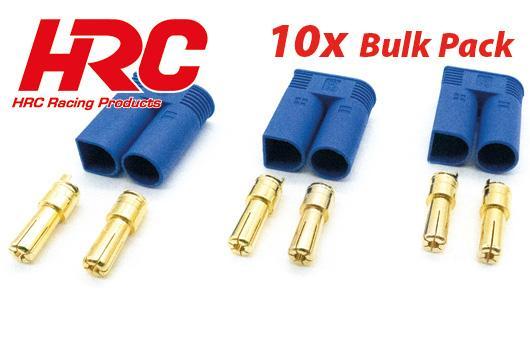 HRC Racing - HRC9058B - Connector - EC5 - Male flat - Gold (10 pcs)