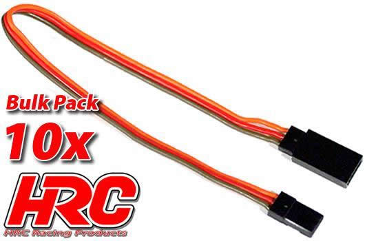 HRC Racing - HRC9241B - Servo Extension Cable - Male/Female - JR -  20cm Long - BULK 10 pcs-22AWG