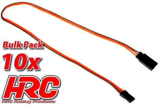HRC Racing - HRC9242B - Servo Extension Cable - Male/Female - JR  -  30cm Long - BULK 10 pcs-22AWG