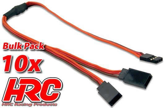 HRC Racing - HRC9249B - Cable - Y - JR type - 14cm - BULK 10 pcs - 22AWG