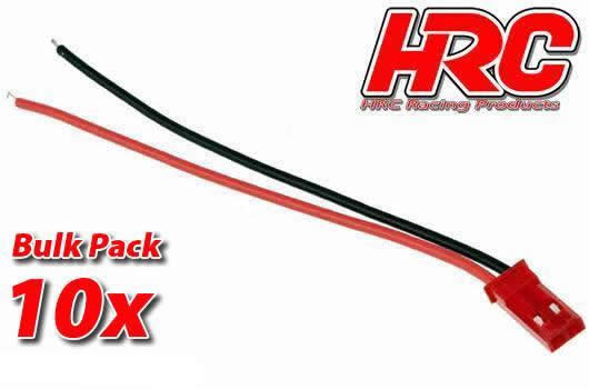 HRC Racing - HRC9277MB - Câble d'accu - 22AWG - 20cm - Prise BEC mâle - BULK 10 pces