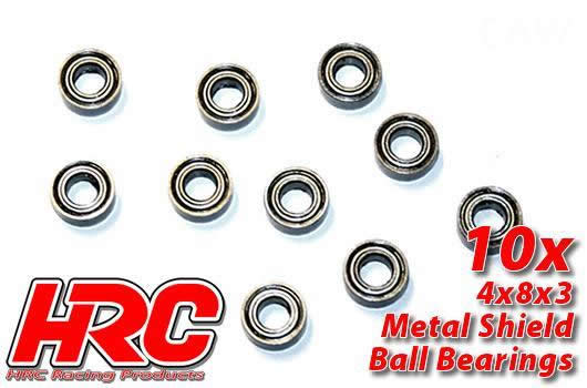HRC Racing - HRC1208 - Ball Bearings - metric -  4x 8x3mm (10 pcs)