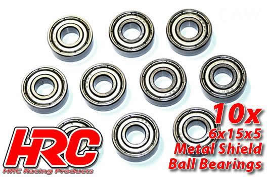 HRC Racing - HRC1260 - Roulements à billes - métrique -  6x15x5mm (10 pces)
