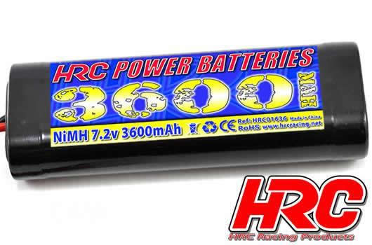 HRC Racing - HRC01636D - Accu - 6 Eléments - NiMH - 7.2V 3600mAh - Stick -  Ultra T - 130x45x25mm