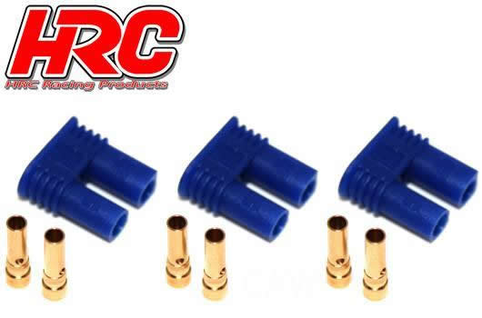 HRC Racing - HRC9051A - Connector - EC2 - Female (3 pcs) - Gold
