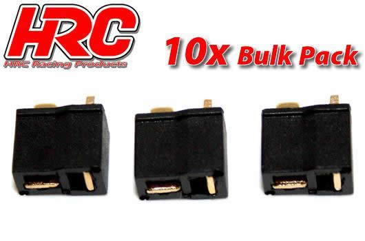 HRC Racing - HRC9037B - Stecker - Mini Ultra T (Dean's Kompatible) - weibchen (10 Stk.) - Gold