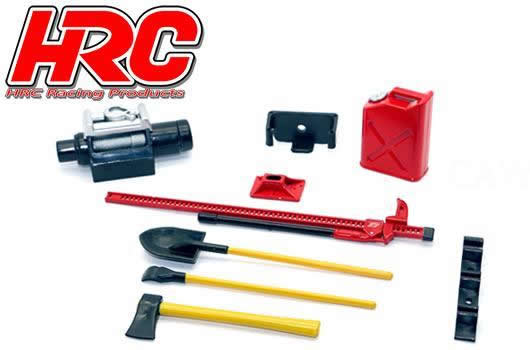 HRC Racing - HRC25094A - Pièces de carrosserie - Accessoires 1/10 - Scale - Set d'outils A - Couleur civile
