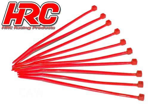HRC Racing - HRC5021RE - Tie-Wraps - Court (100mm) - Rouge (10 pces)