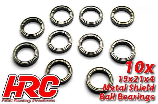 HRC Racing - HRC1284 - Ball Bearings - metric - 15x21x4mm (10 pcs)
