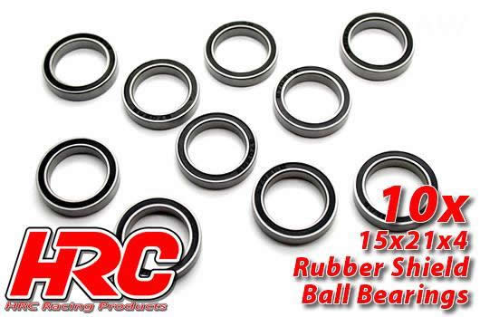 HRC Racing - HRC1284RS - Ball Bearings - metric - 15x21x4mm Rubber sealed (10 pcs)