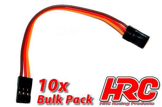 HRC Racing - HRC9290B - ESC Extension - Male/Male - JR  -  10cm Long - BULK 10 pcs