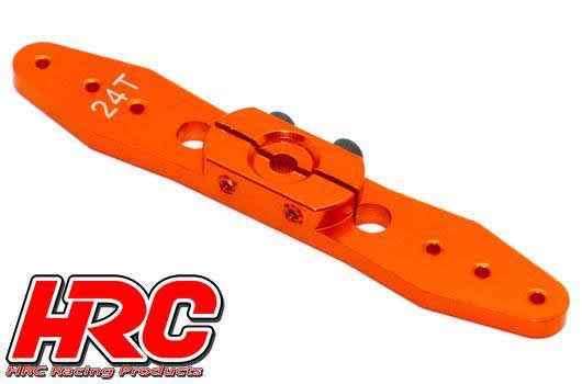 HRC Racing - HRC41262-70 - Servo Arm  - Special Airplane - Aluminum Clamp Type - 70mm Long - Double - 24T (Hitec)