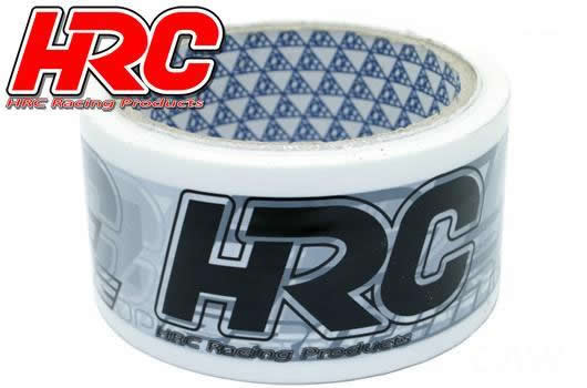 HRC Racing - HRC9991 - Adhésif d'emballage - blanc avec logos - 66m x 50mm