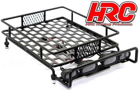 HRC Racing - HRC25079BK - Body Parts - 1/10 Accessory - Scale -Large Crawler Luggage   17x11x4 - with Light LEDs - Black
