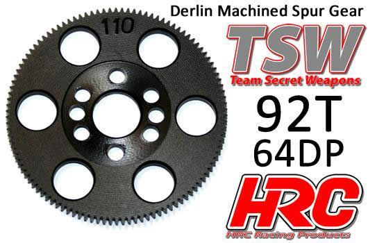 HRC Racing - HRC76492T - Corona - 64DP - Low Friction Machined Delrin -   92T