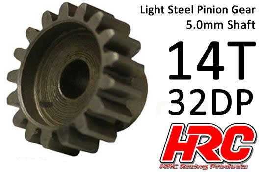 HRC Racing - HRC73214 - Pignone - 32DP / 0,8M / 5mm Shaft - Acciaio - Leggero - 14T