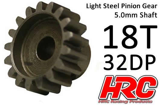 HRC Racing - HRC73218 - Motorritzel - 32DP / 0,8M / 5mm Achse - Stahl - Leicht - 18Z